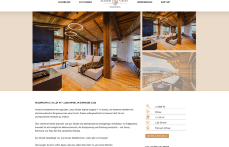 Webdesign: Bild zeigt eine Immobilien Homepage