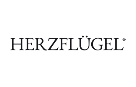 Logo Herzflügel in schwarz auf weiss