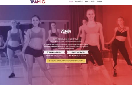 Website Seite für Fitness-Kurse buchen - Starnberg Zumba®