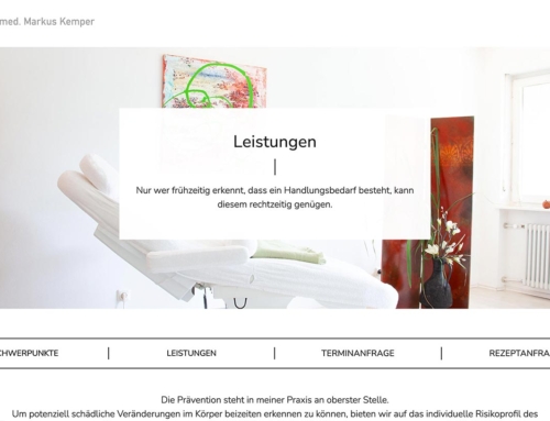 Individuelle Praxiswebsite für Dr. Kemper.